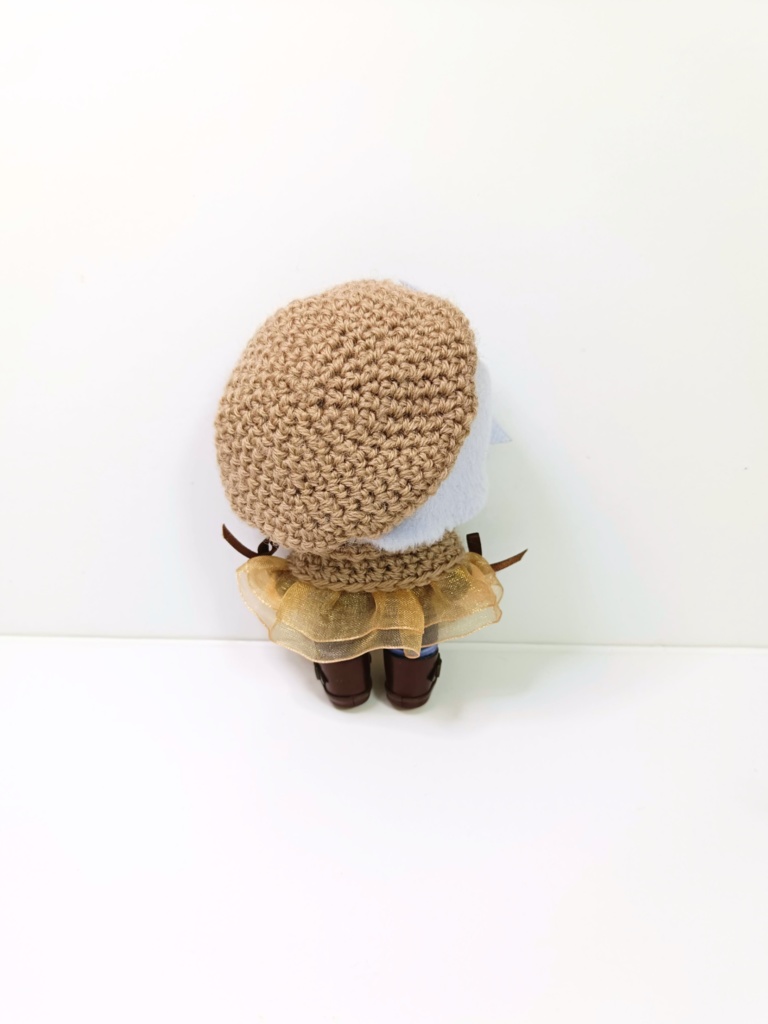 10cmぬい服 ゴールドフリルケープ&ベレーセット