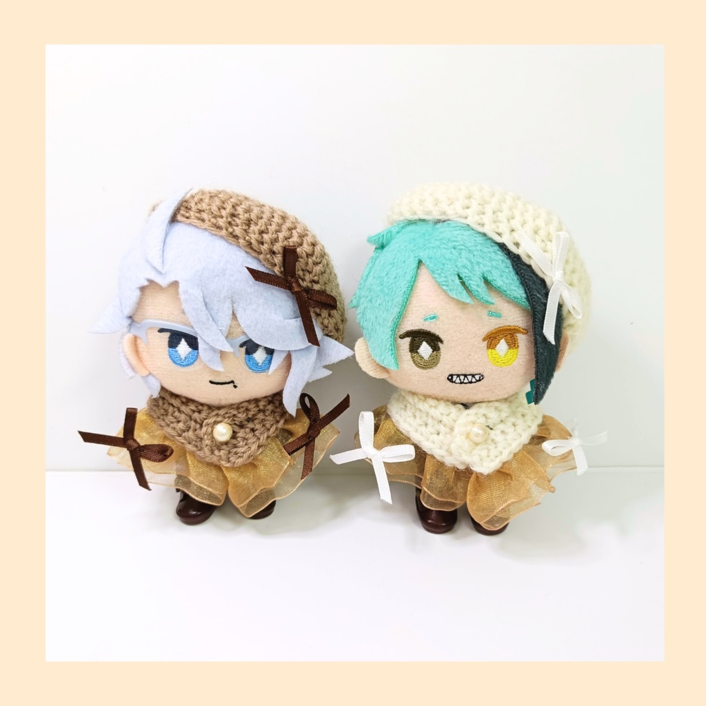 10cmぬい服 ゴールドフリルケープ＆ベレーセット