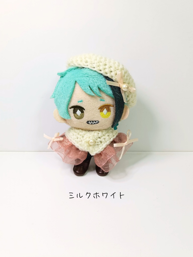 10cmぬい服 ピンクフリルケープ&ベレーセット