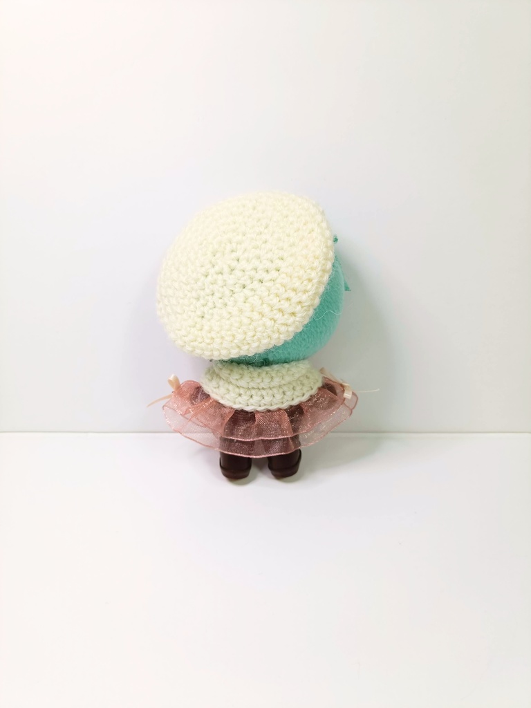 10cmぬい服 ピンクフリルケープ&ベレーセット