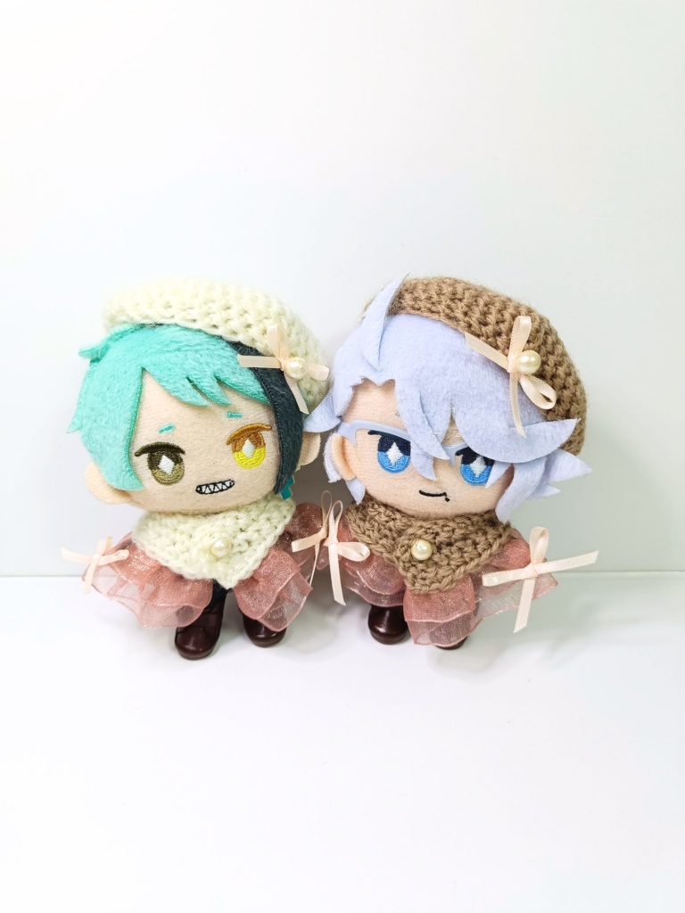 10cmぬい服 ピンクフリルケープ&ベレーセット