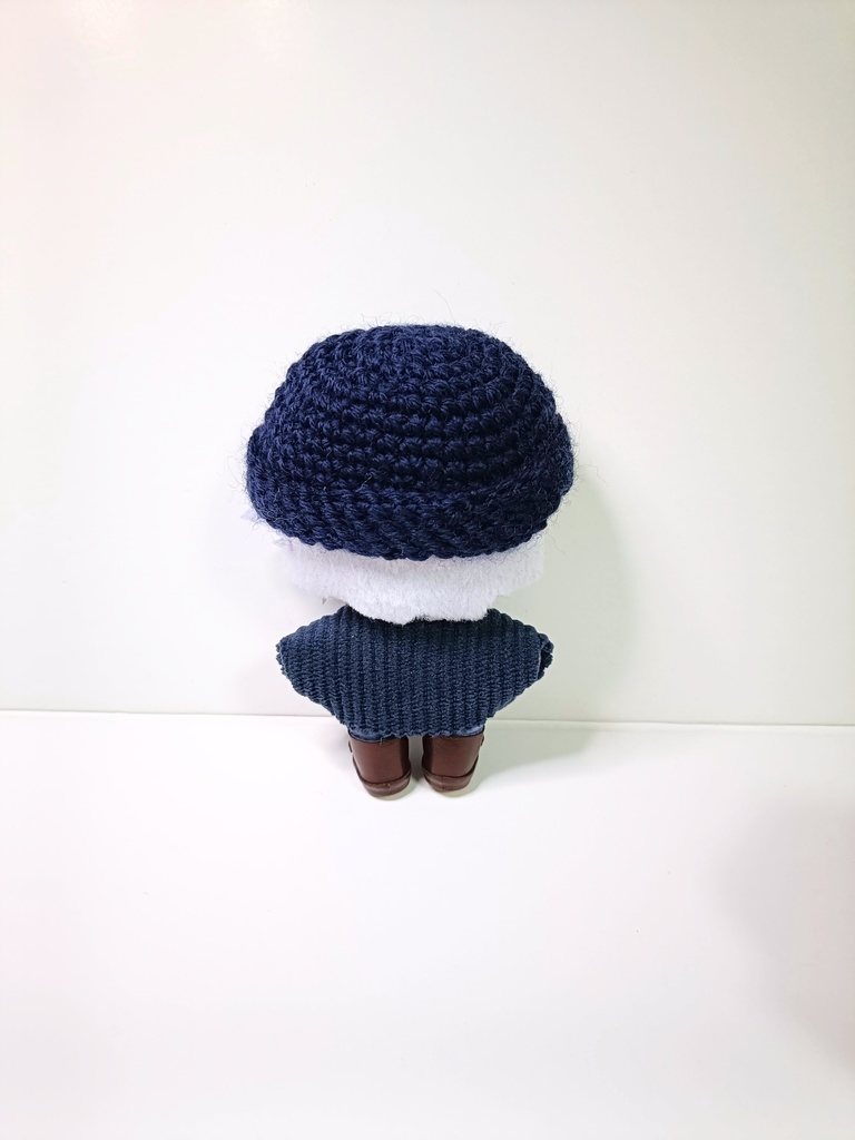 10cmぬい服 ニット帽&チェックコーデセット