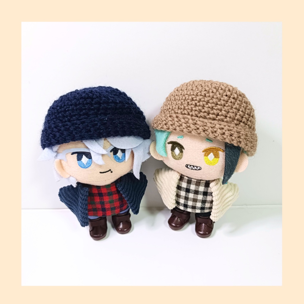 10cmぬい服 ニット帽&チェックコーデセット~part2~