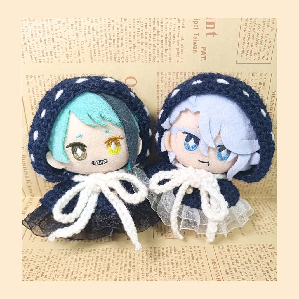 10cmぬい服 ふりふりフードケープ／ネイビー