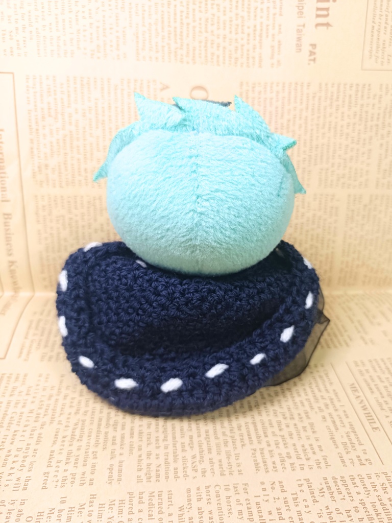 10cmぬい服 ふりふりフードケープ/ネイビー