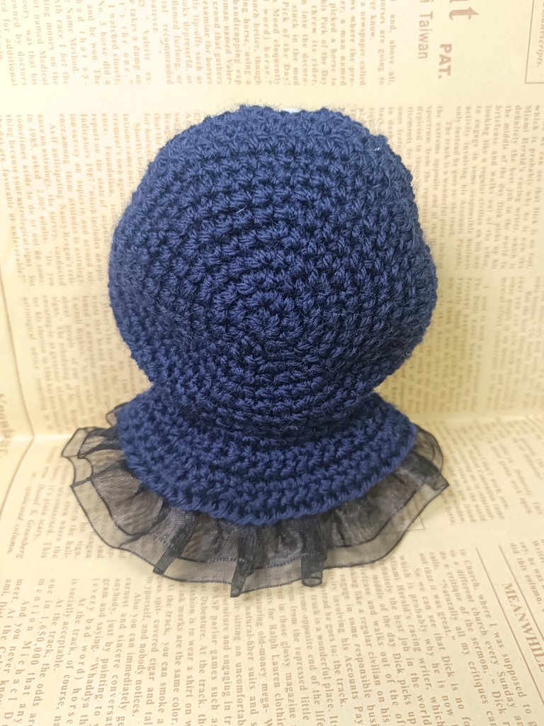 10cmぬい服 ふりふりフードケープ/ネイビー