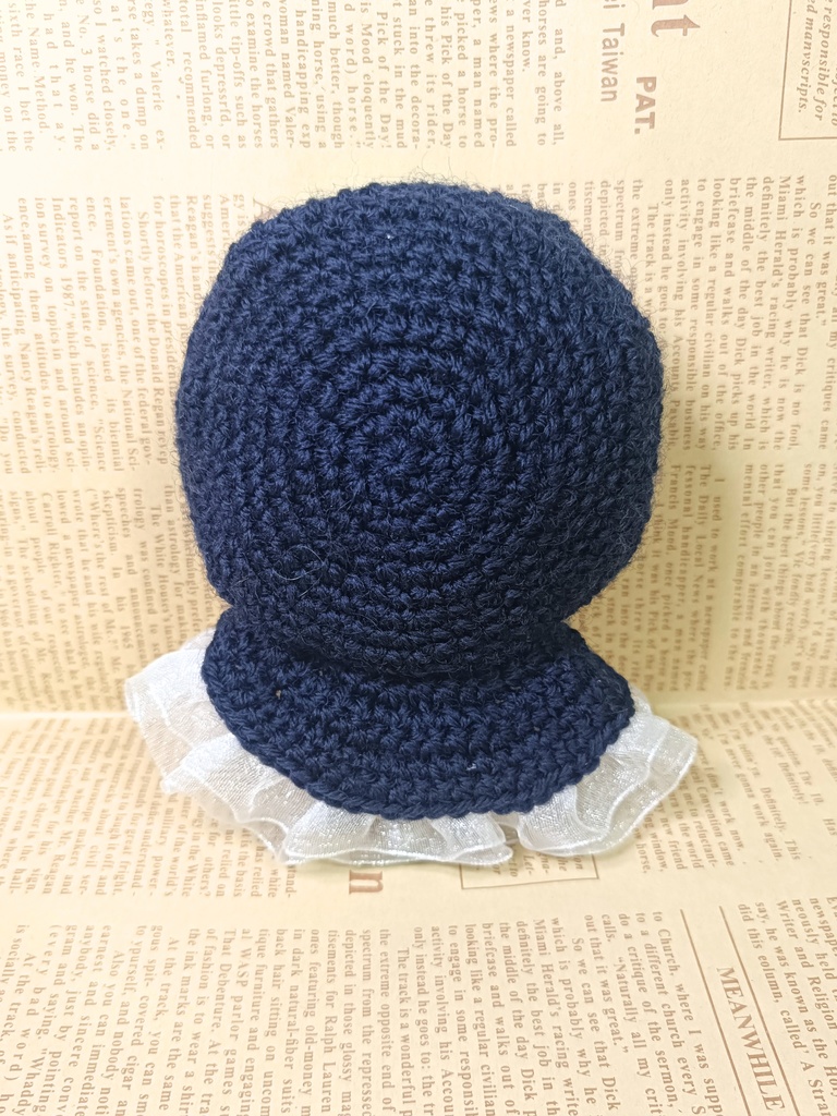 10cmぬい服 ふりふりフードケープ/ネイビー