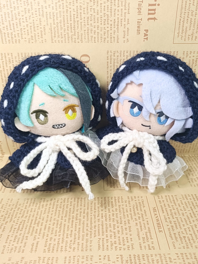 10cmぬい服 ふりふりフードケープ/ネイビー