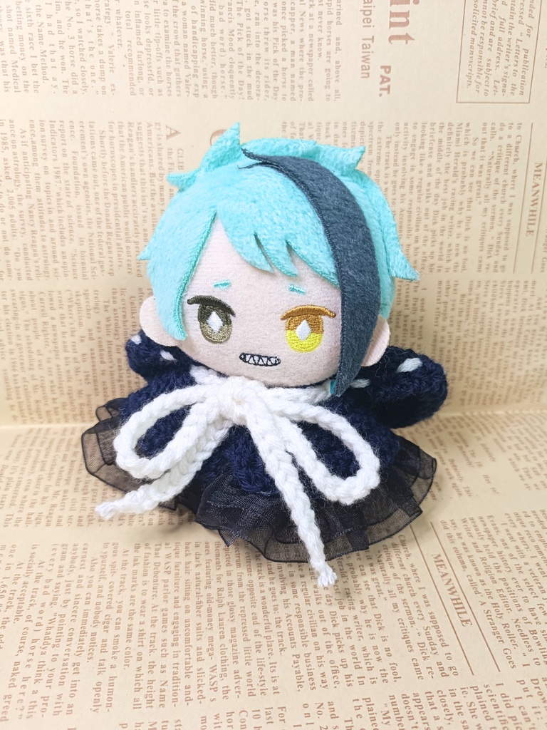 10cmぬい服 ふりふりフードケープ/ネイビー