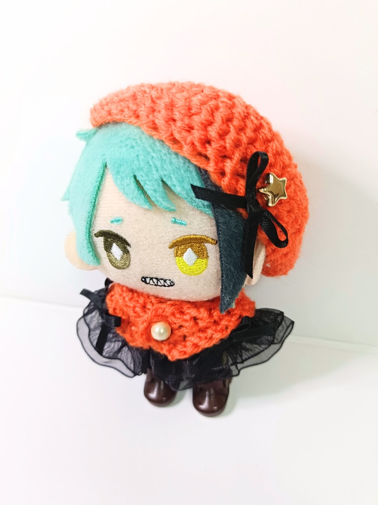 10cmぬい服 ハロウィンケープ&ベレーセット