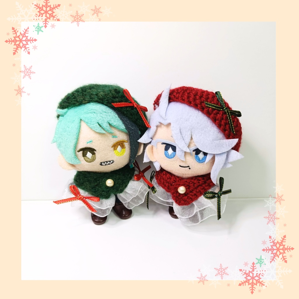 10cmぬい服 クリスマスケープ＆ベレーセット