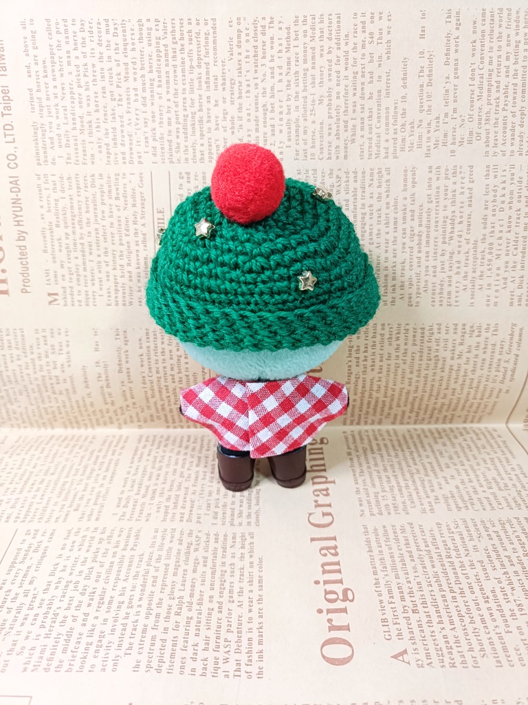 10cmぬい服 クリスマスツリーハット