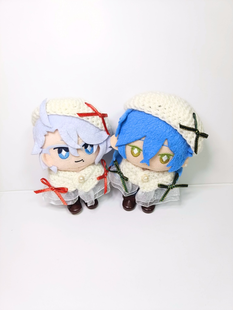 10cmぬい服 ホワイトクリスマスケープ&ベレーセット