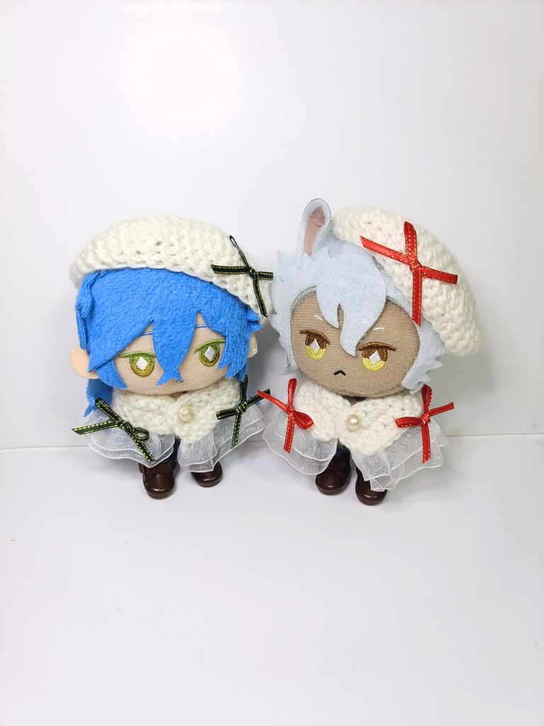 10cmぬい服 ホワイトクリスマスケープ&ベレーセット