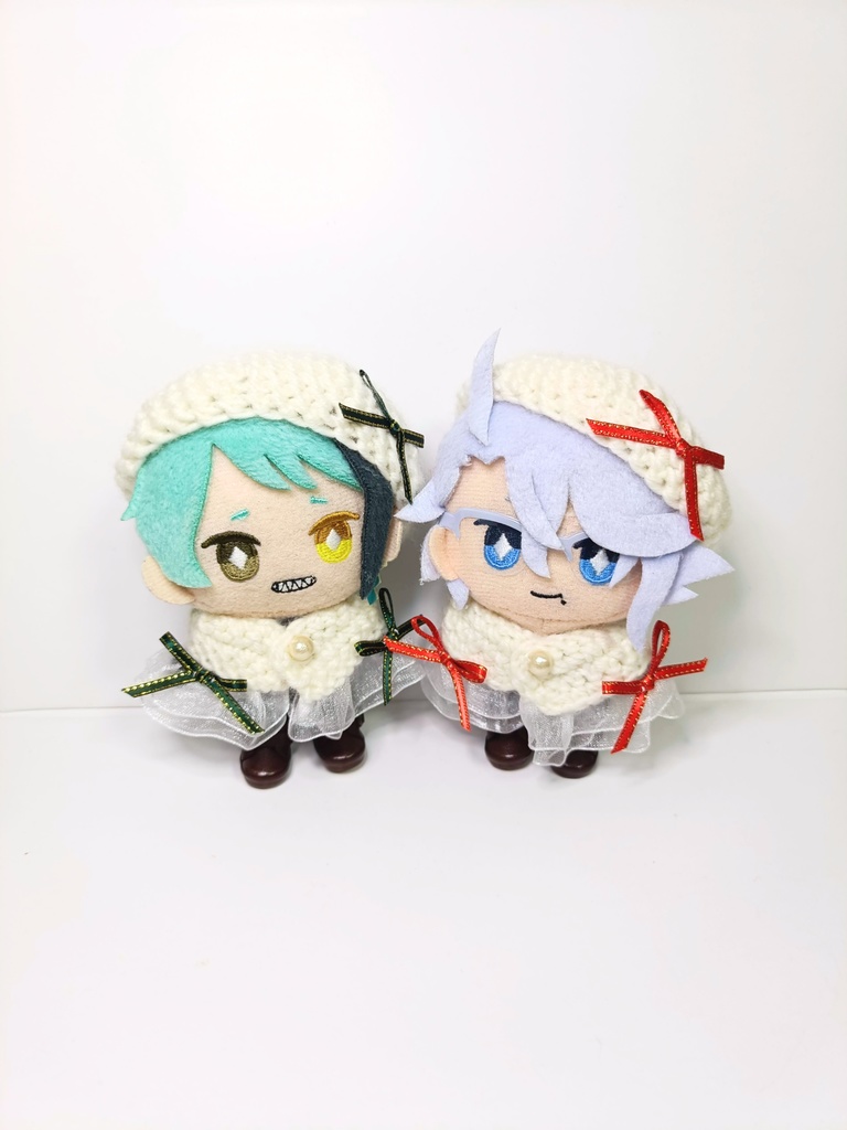 10cmぬい服 ホワイトクリスマスケープ&ベレーセット