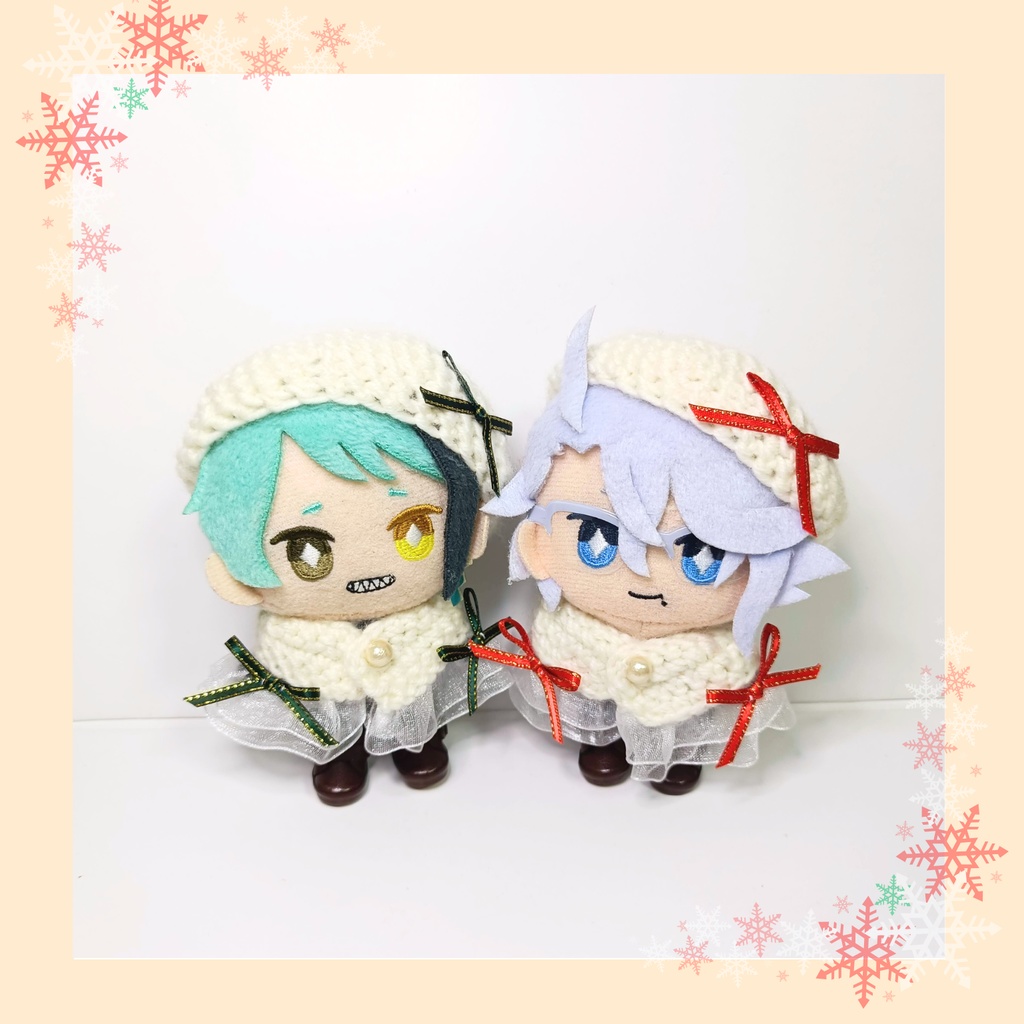 10cmぬい服 ホワイトクリスマスケープ&ベレーセット