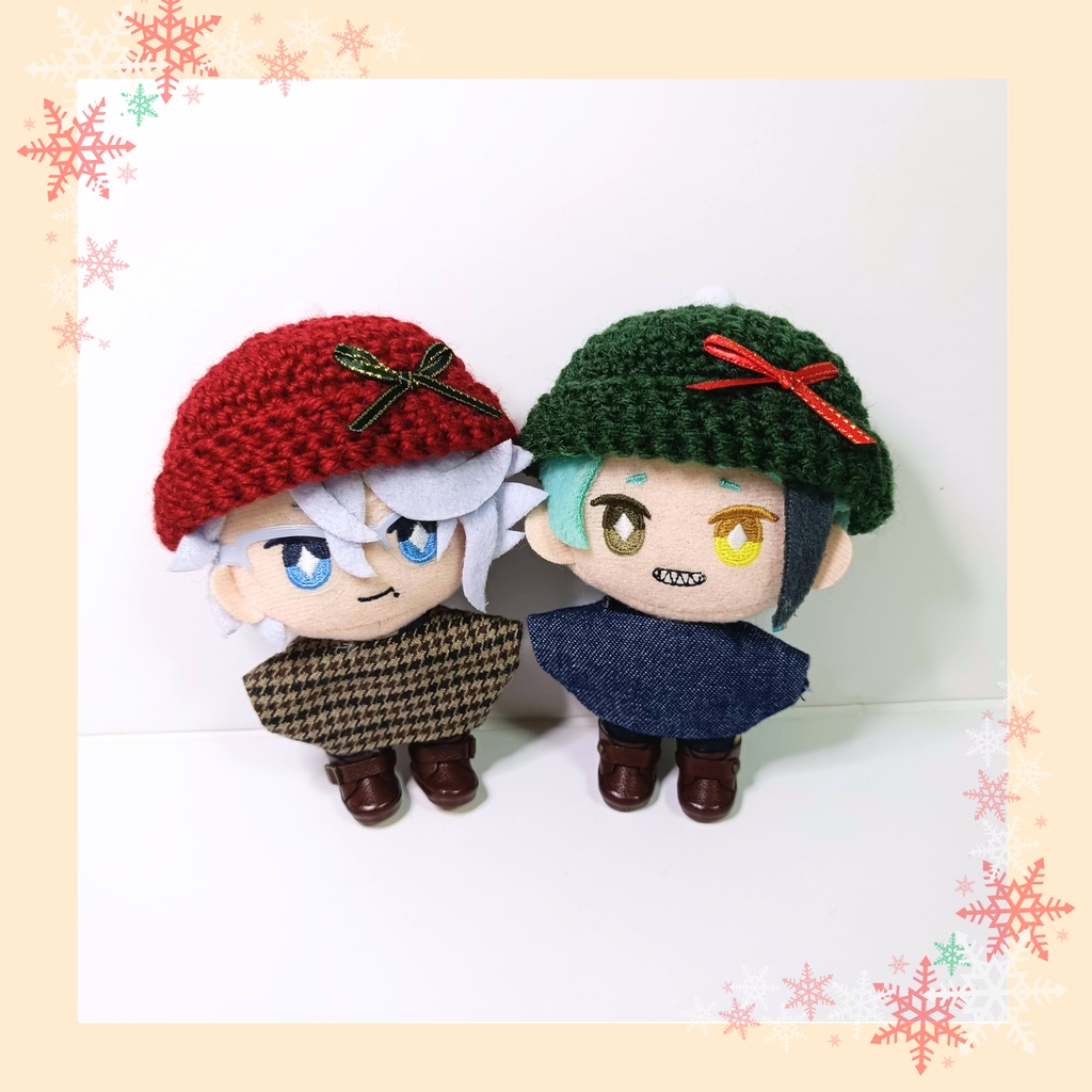 10cmぬい服 クリスマスニット帽