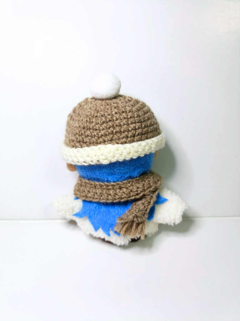 10cmぬい服 カフェモカニット帽&マフラーセット