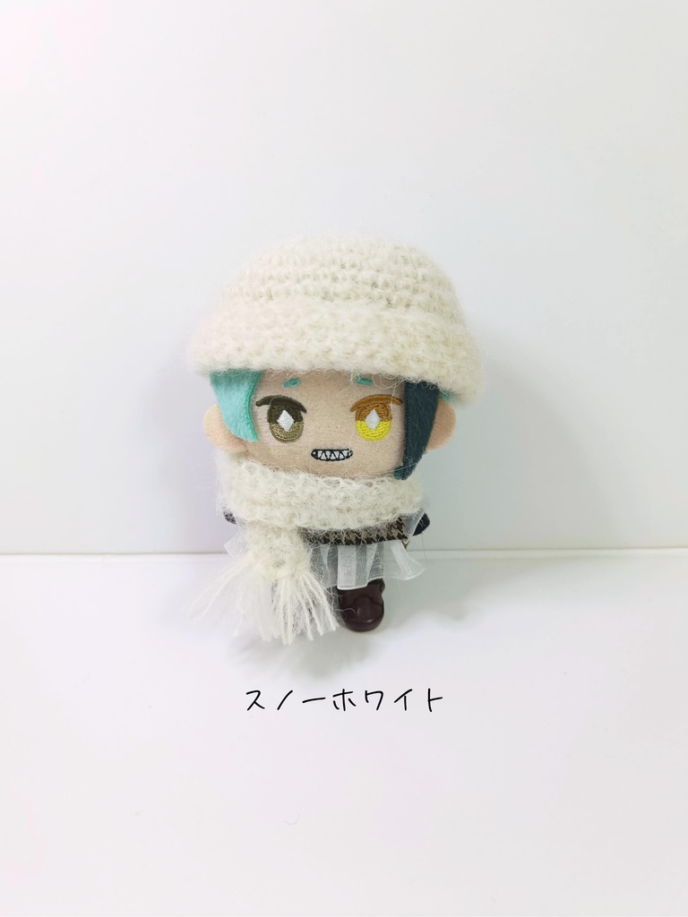 10cmぬい服 ふわふわモヘアニット帽&マフラーセット