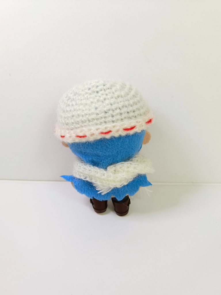 10cmぬい服 巫女さんニット帽&マフラーセット