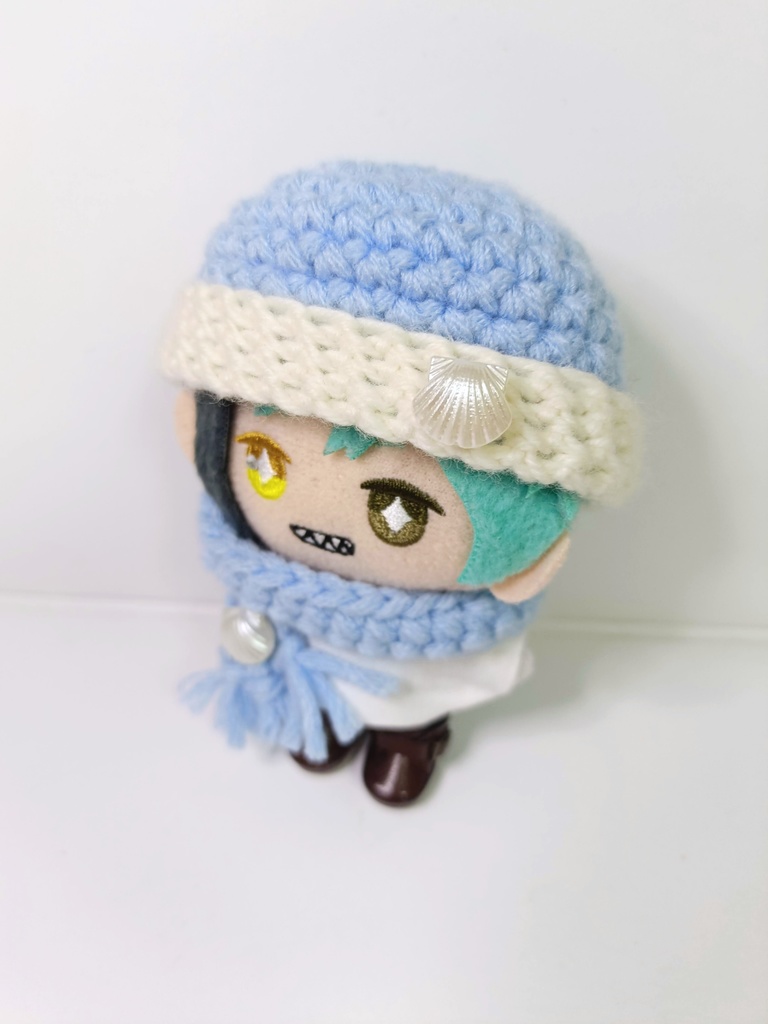 10cmぬい服 ウィンターマリンニット帽&マフラーセット