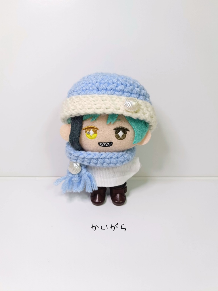 10cmぬい服 ウィンターマリンニット帽&マフラーセット