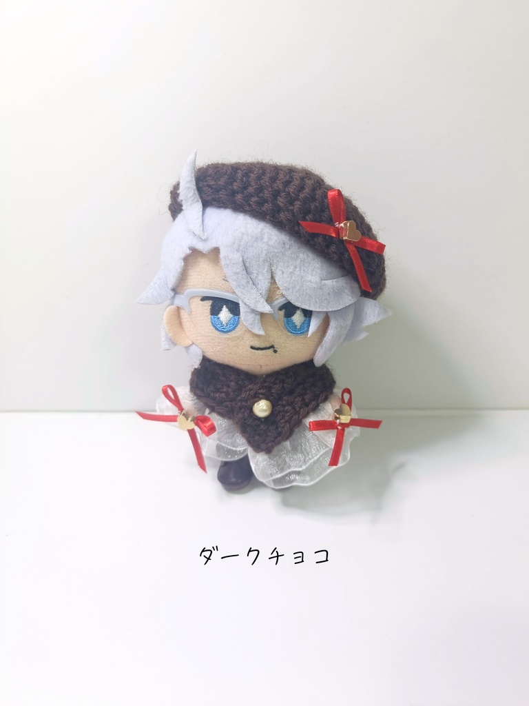 10cmぬい服 バレンタインケープ&ベレーセット