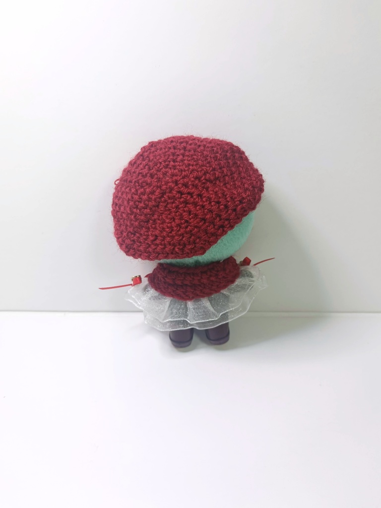 10cmぬい服 バレンタインケープ&ベレーセット