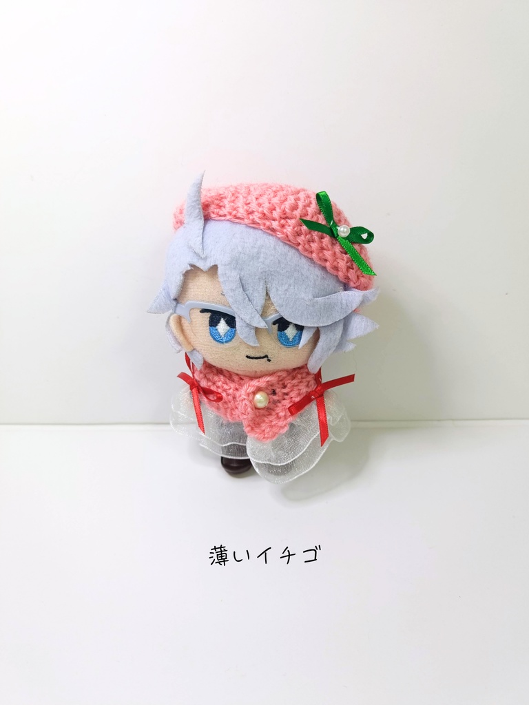 10cmぬい服 ストロベリーケープ&ベレーセット