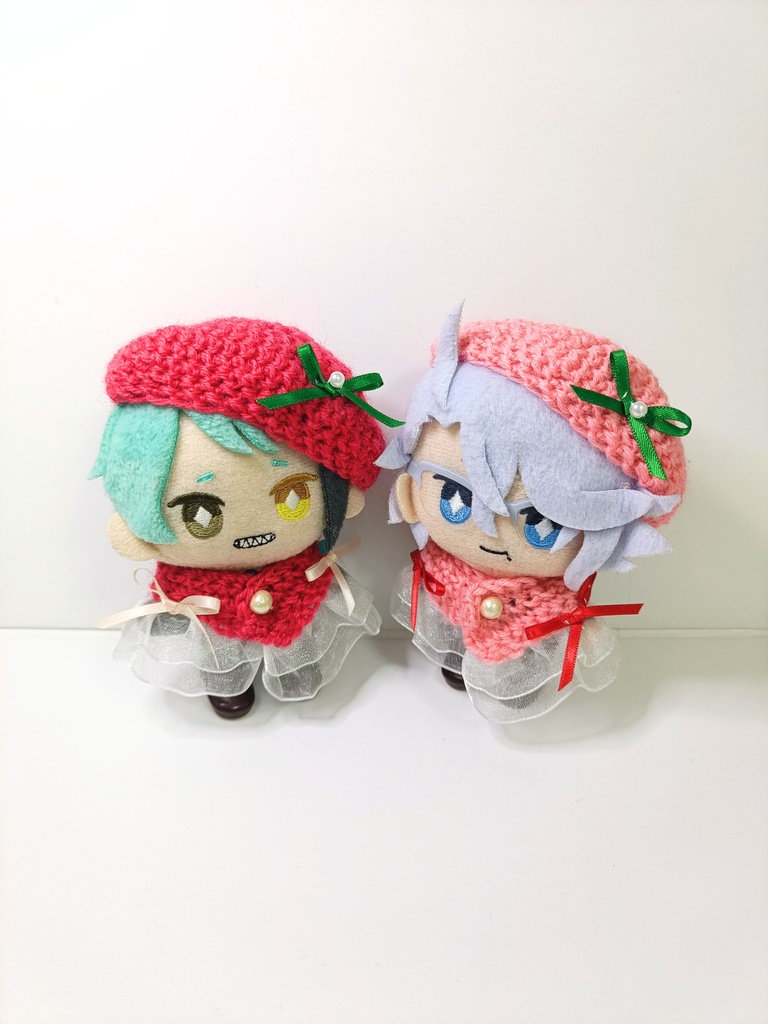 10cmぬい服 ストロベリーケープ&ベレーセット
