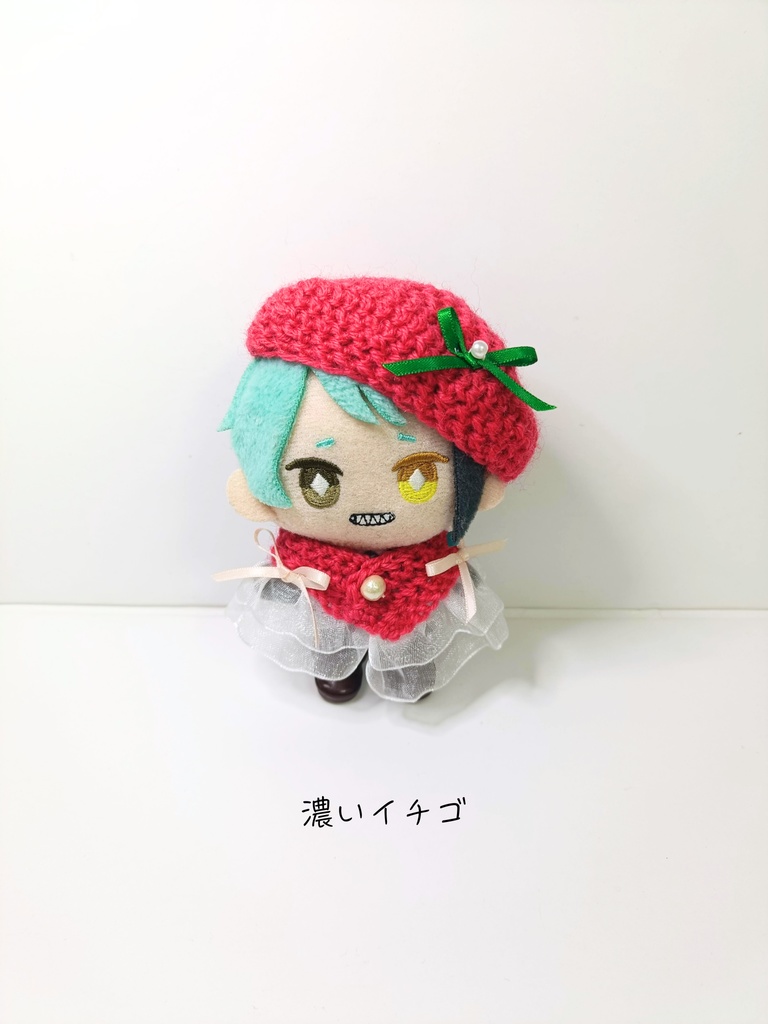 10cmぬい服 ストロベリーケープ&ベレーセット