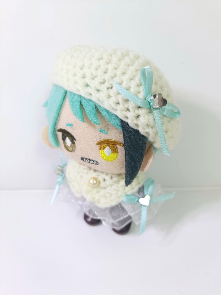 10cmぬい服 ホワイトデーケープ&ベレーセット