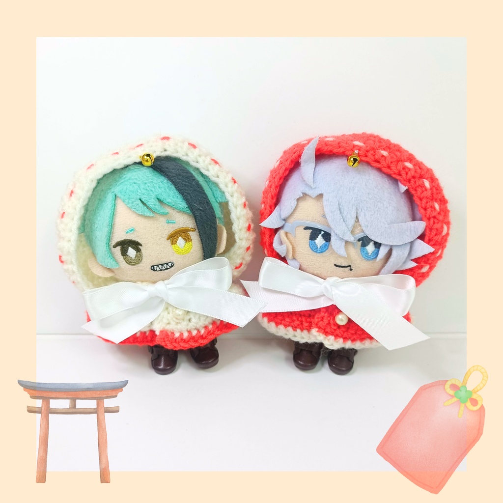 10cmぬい服 神社へおまいり！巫女さんフードケープ