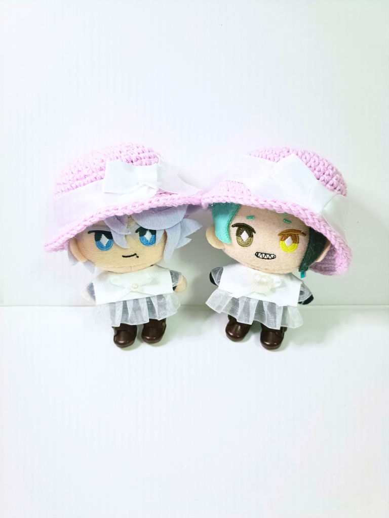 ぬい服10cm ひらひらマリンセット(ハット&フリルブラウス)