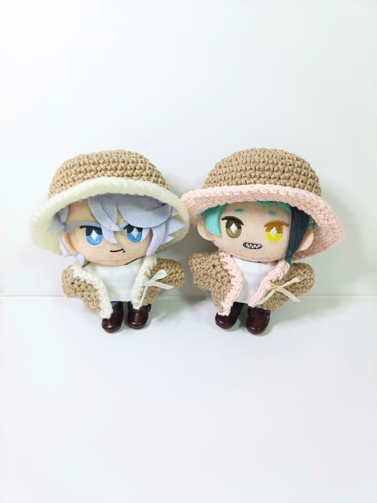 10cmぬい服 モカカラーセット(カーディガン&ハット)