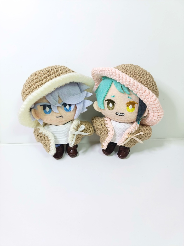 10cmぬい服 モカカラーセット(カーディガン&ハット)