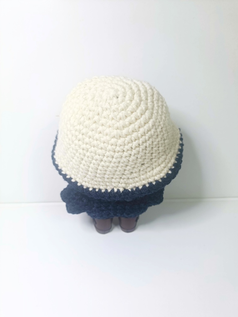 10cmぬい服 おリボンカーデセット(カーディガン&ハット)