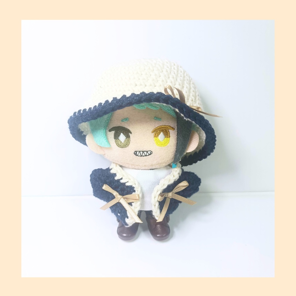 10cmぬい服 おリボンカーデセット（カーディガン＆ハット）