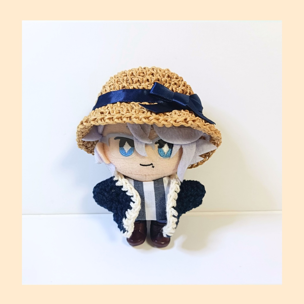 10cmぬい服 ストライプ！春夏制覇セット（トップス＆カーディガン＆ハット）