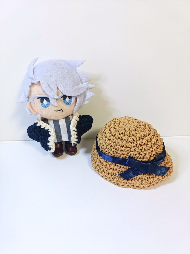 10cmぬい服 ストライプ!春夏制覇セット(トップス&カーディガン&ハット)