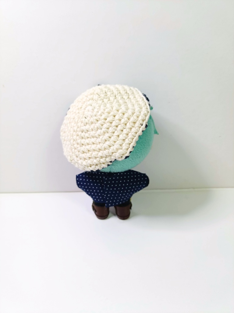 10cmぬい服 ポルカドット!お上品ベレーセット(トップス&ベレー)