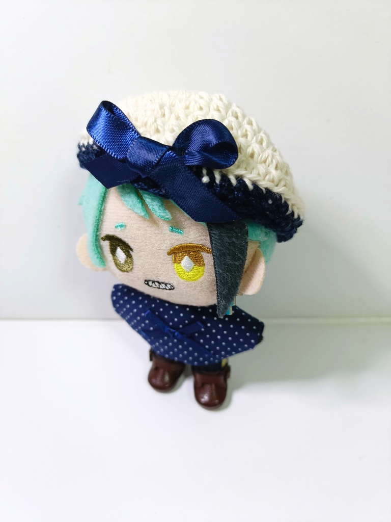 10cmぬい服 ポルカドット!お上品ベレーセット(トップス&ベレー)