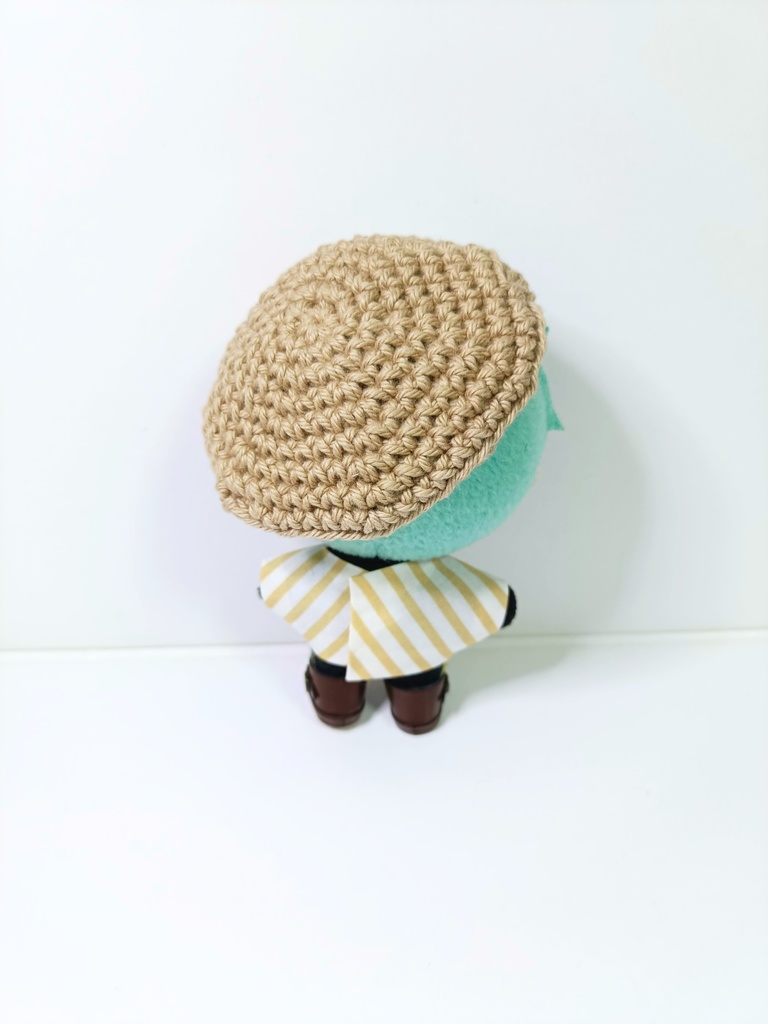 10cmぬい服 おリボン!ベレーマリンセット(トップス&ベレー)