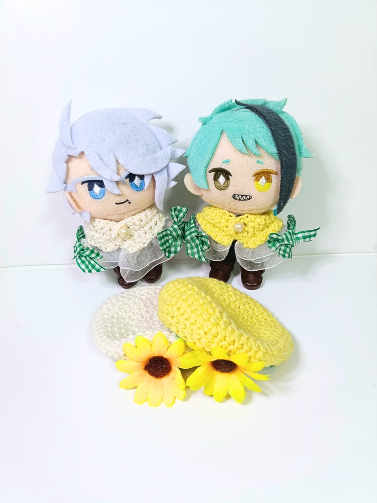 10cmぬい服 ひまわりケープ&ベレーセット