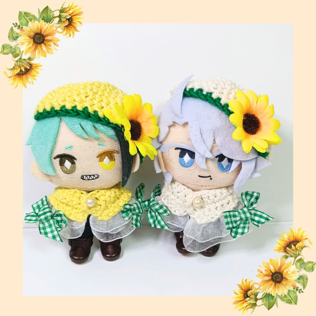 10cmぬい服 ひまわりケープ＆ベレーセット