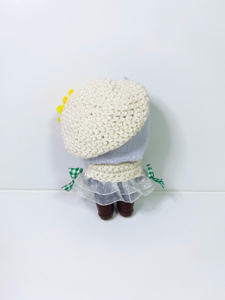 10cmぬい服 ひまわりケープ&ベレーセット