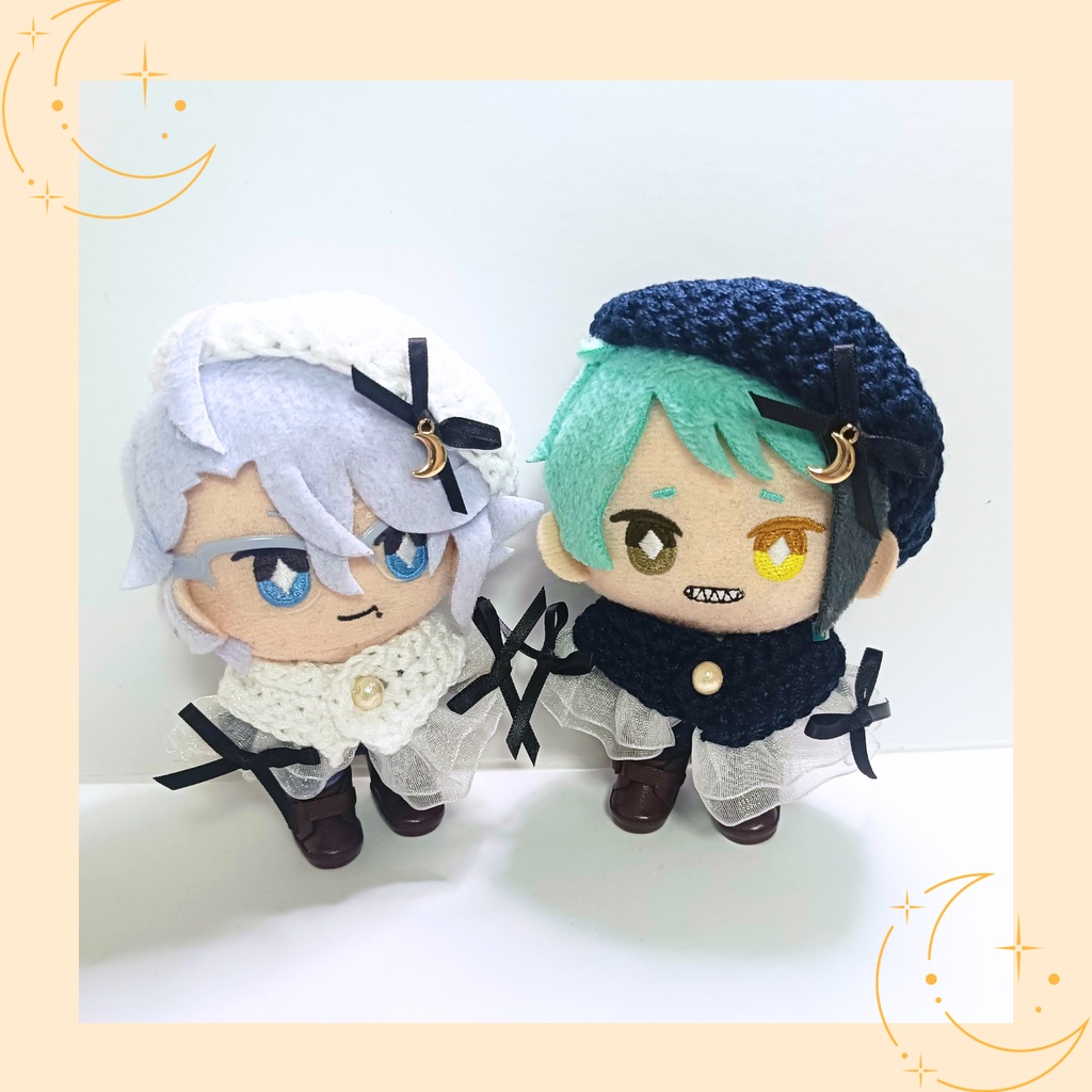 10cmぬい服 三日月ケープ＆ベレーセット