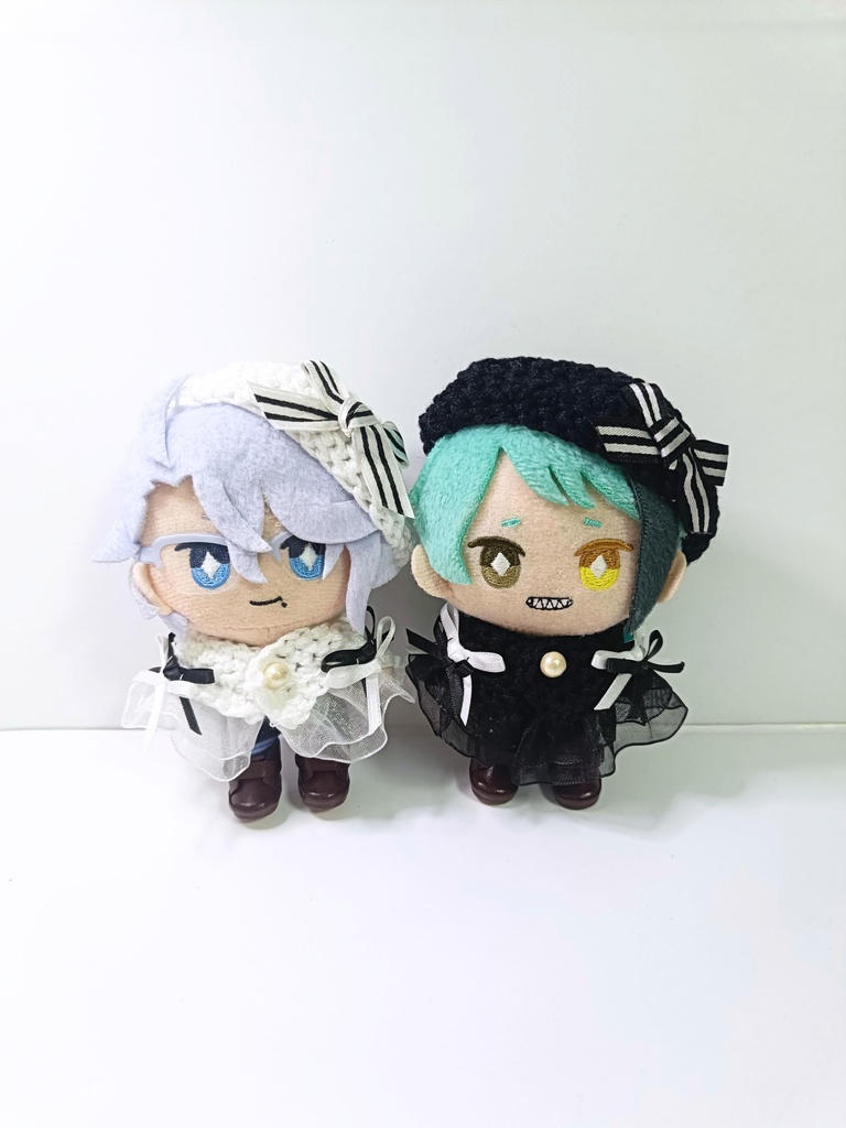 10cmぬい服 ストライプリボンケープ&ベレーセット