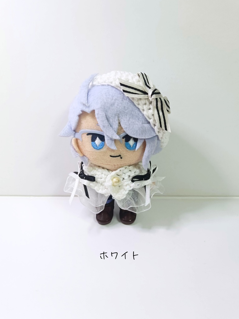10cmぬい服 ストライプリボンケープ&ベレーセット