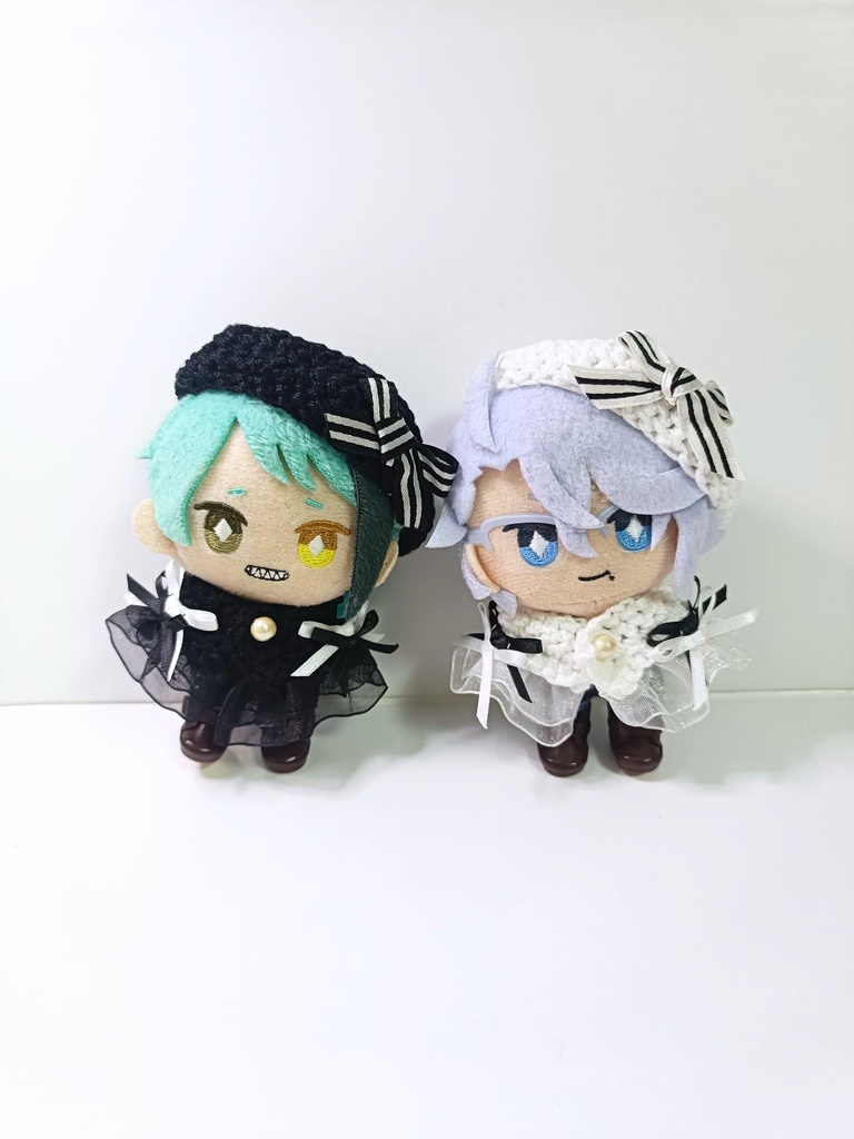 10cmぬい服 ストライプリボンケープ&ベレーセット
